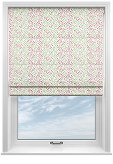 Fitzrovia Print, Pink Pop - Motorised Roman Blind